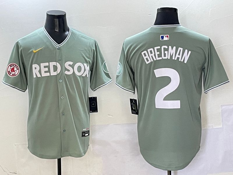 Men Boston Red Sox #2 Bregman Green Joint Name Game Nike 2025 MLB Jersey style 6